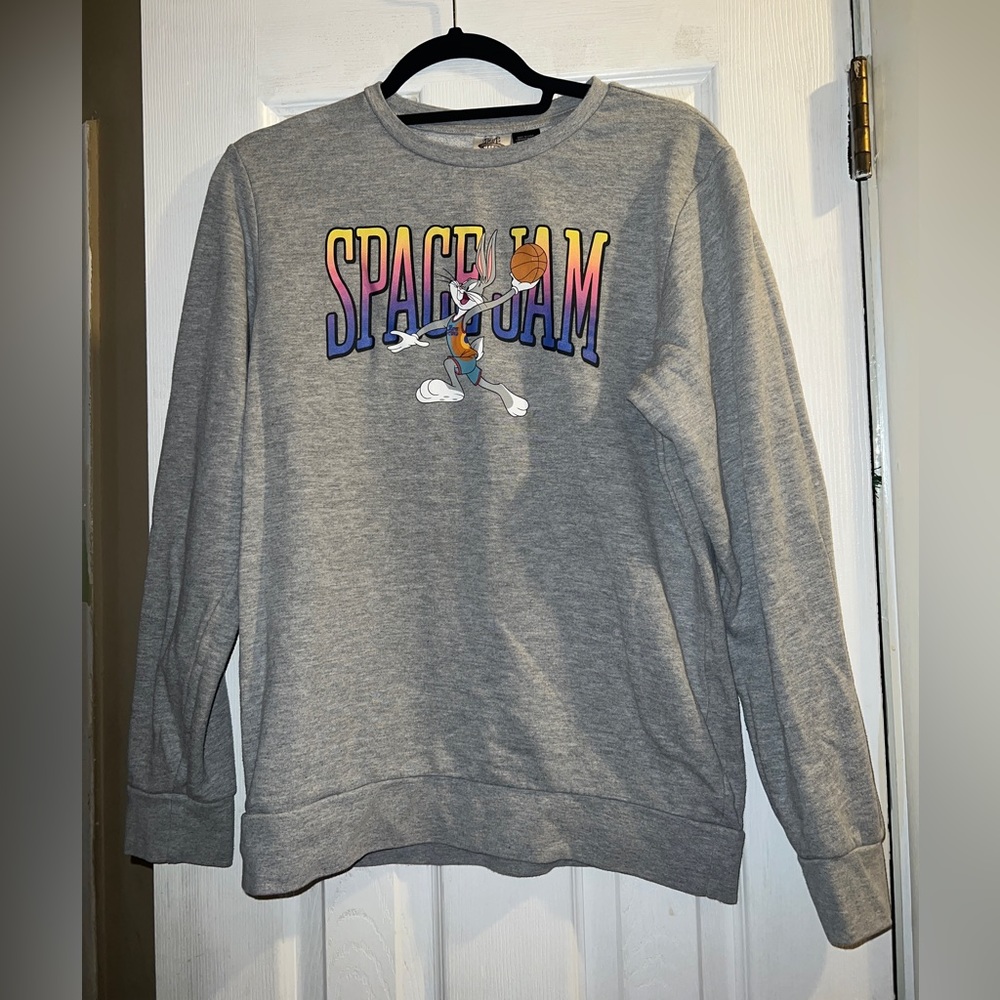 Grey| lightly worn | boys XL |Space Jam Sweatshirt